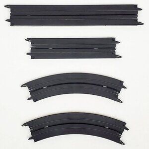TYCO MATTEL HO Scale Slot Car Single Lane 9" & 6" Straight Curve Track Part Lot